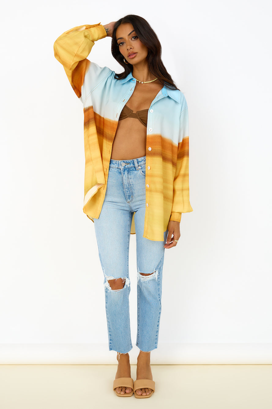 C/MEO COLLECTIVE Vertigo Shirt Landscape Print-Seaa Fashion