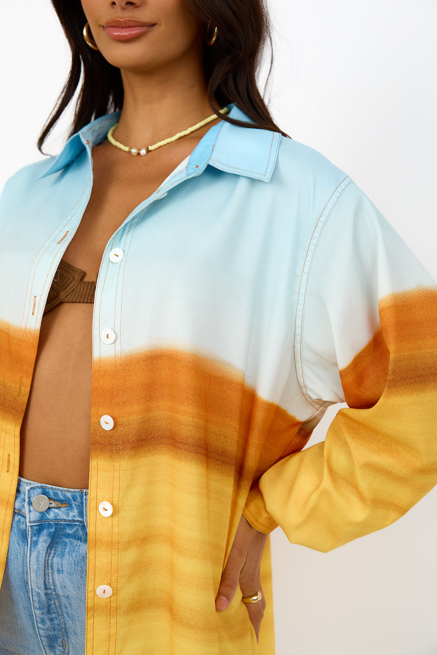 C/MEO COLLECTIVE Vertigo Shirt Landscape Print-Seaa Fashion