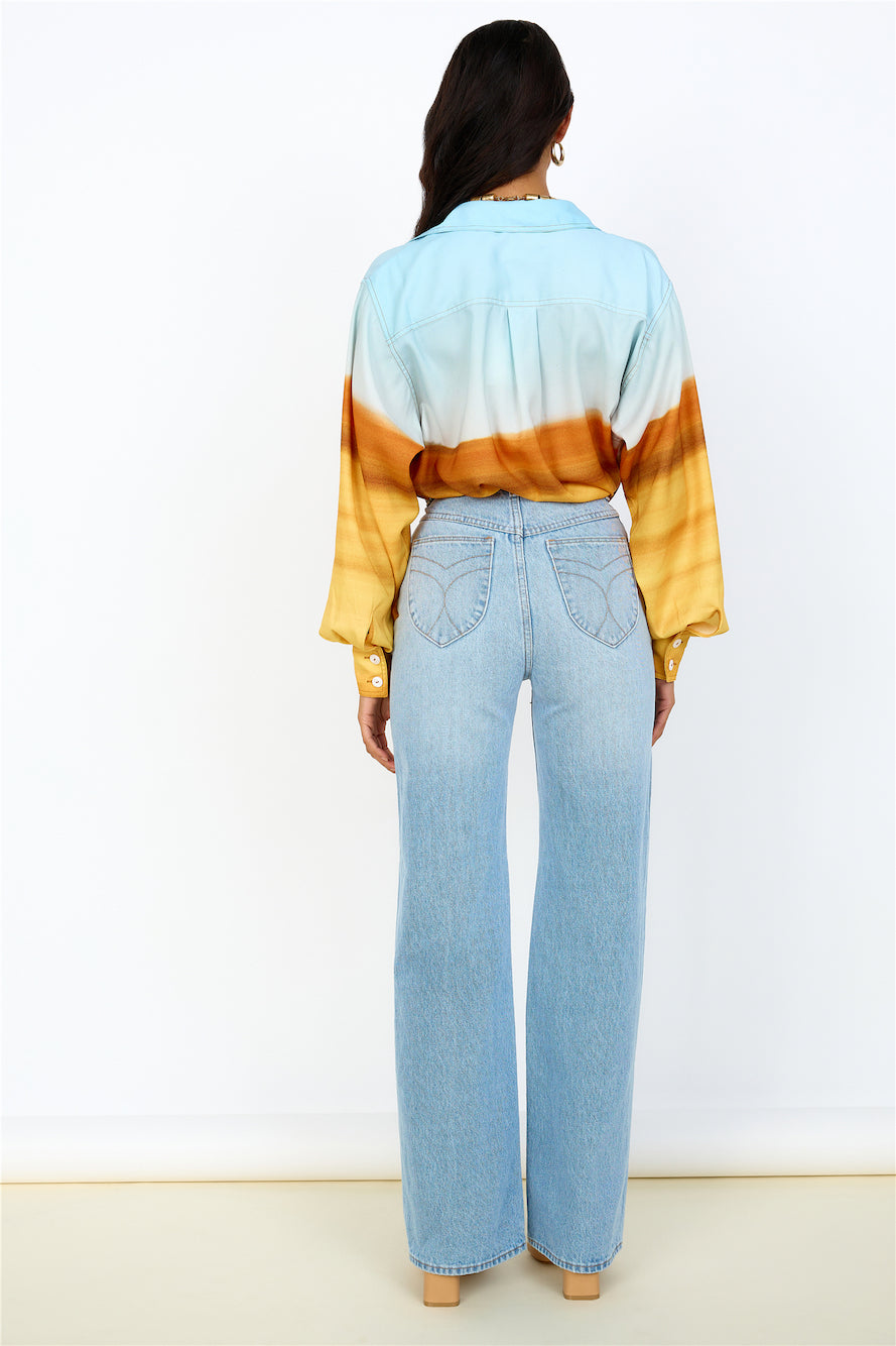 C/MEO COLLECTIVE Vertigo Shirt Landscape Print-Seaa Fashion