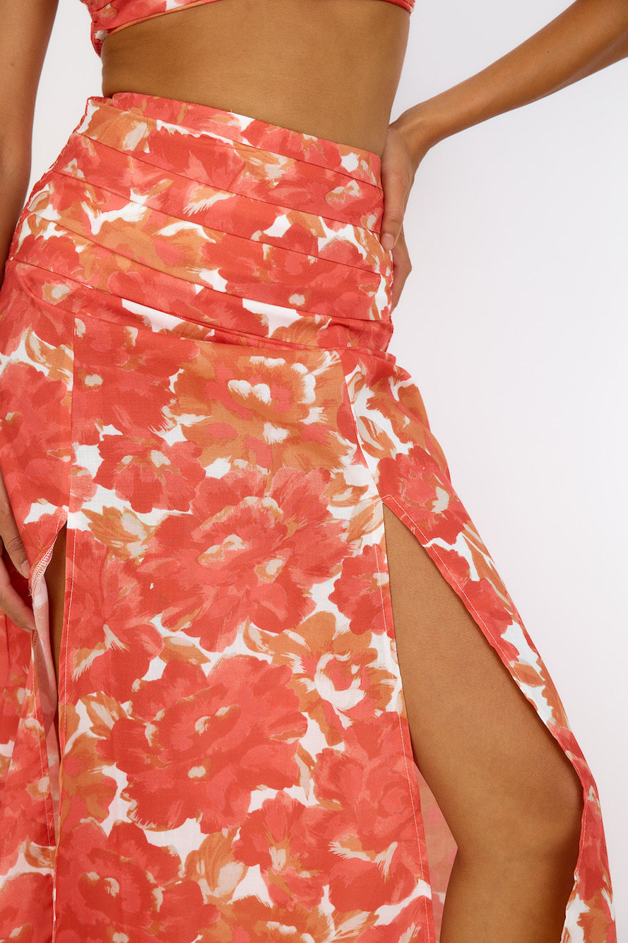 Golden Sunset Maxi Skirt Orange-Seaa Fashion