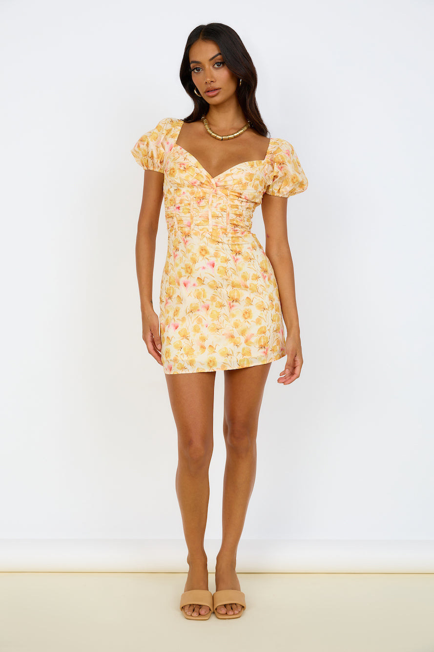 April Dreams Dress Yellow-Seaa Fashion