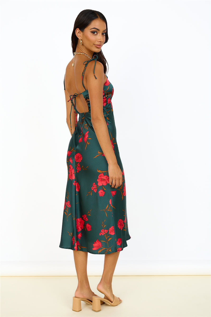 HELLO MOLLY Fool Me Once Midi Dress Teal-Seaa Fashion