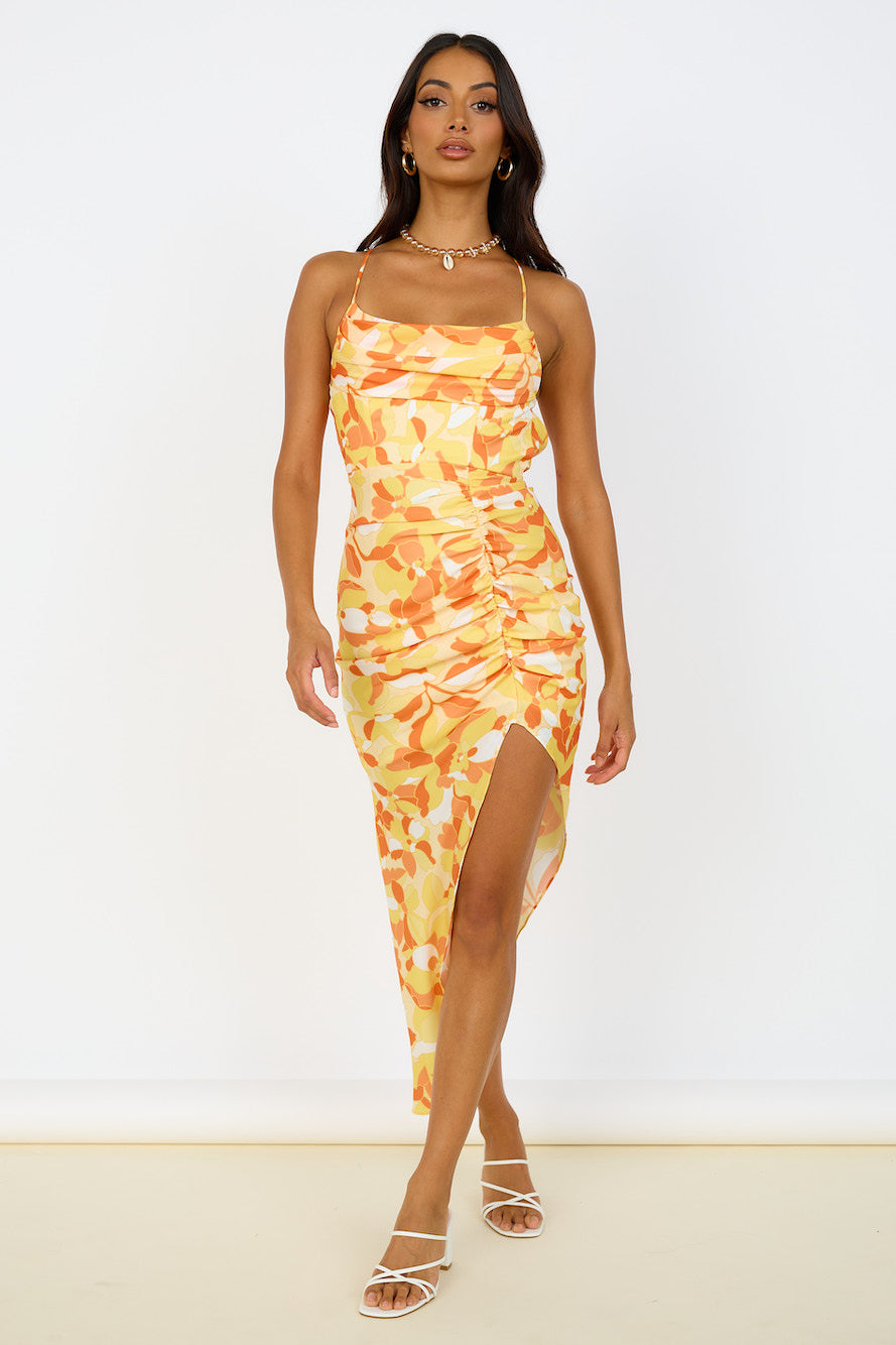 Glowing Skies Maxi Dress Yellow-Seaa Fashion