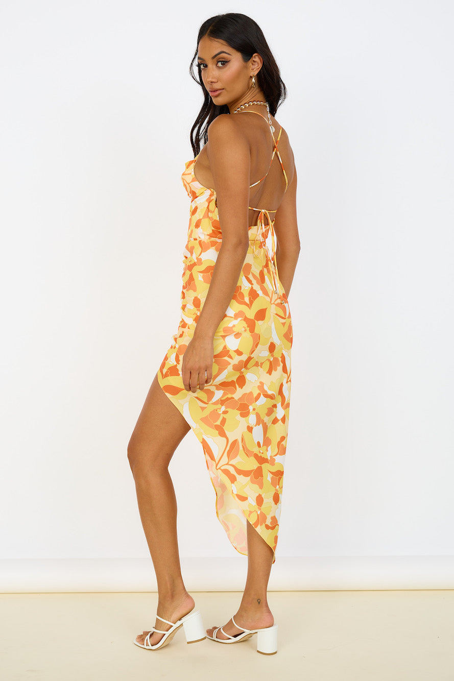 Glowing Skies Maxi Dress Yellow-Seaa Fashion