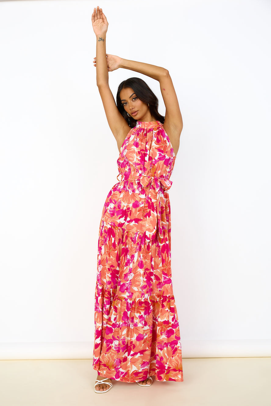 Peach Pie Maxi Dress Pink-Seaa Fashion