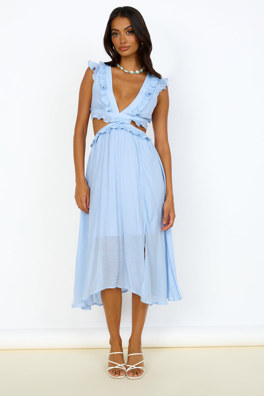Angel Numbers Maxi Dress Blue-Seaa Fashion