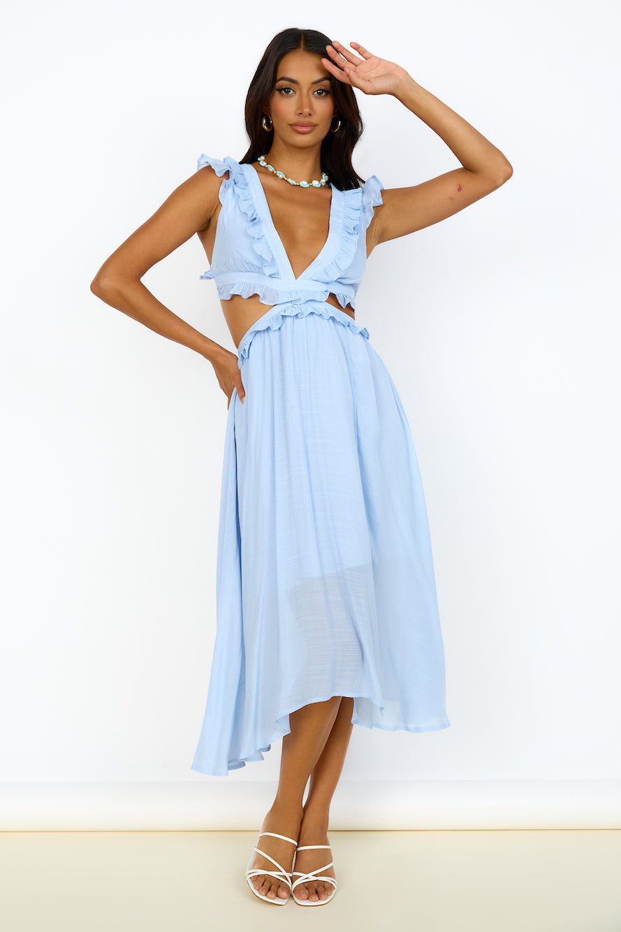 Angel Numbers Maxi Dress Blue-Seaa Fashion
