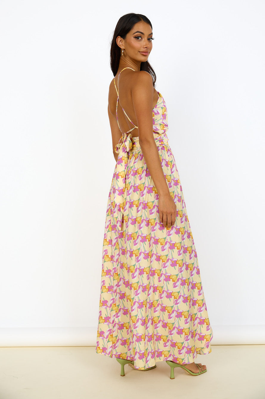 Celestial Dreams Maxi Dress Floral-Seaa Fashion