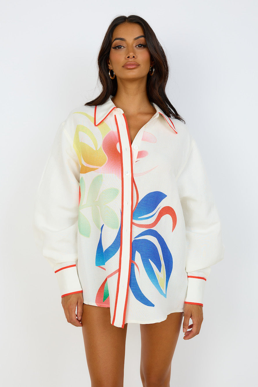 C/MEO COLLECTIVE  HYPERREAL SHIRT ABSTRACTION PRINT-Seaa Fashion
