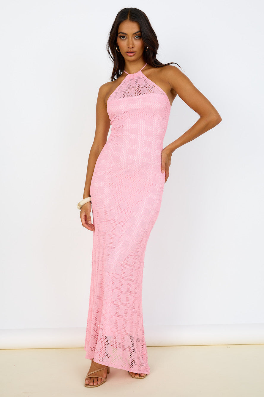 Kombucha Maxi Dress Pink-Seaa Fashion