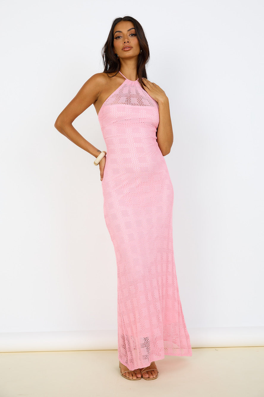 Kombucha Maxi Dress Pink-Seaa Fashion