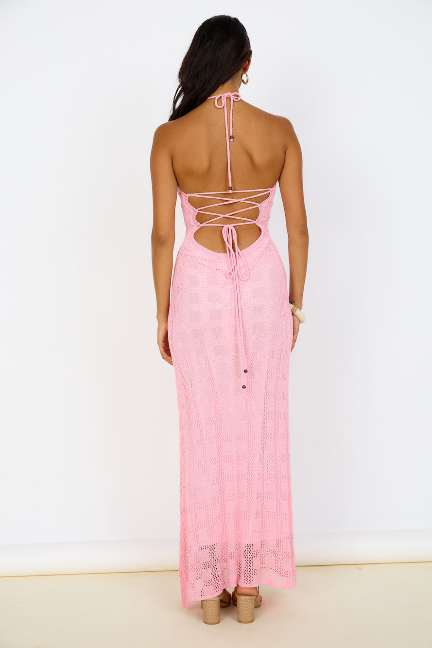Kombucha Maxi Dress Pink-Seaa Fashion