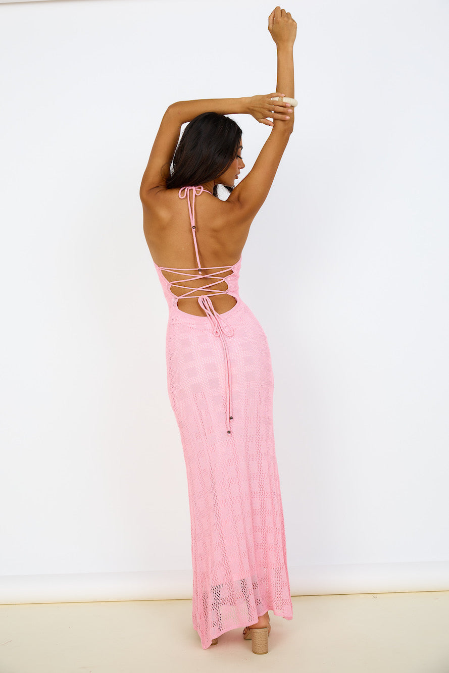 Kombucha Maxi Dress Pink-Seaa Fashion