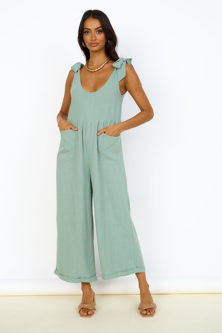 Be Something Jumpsuit Sage-Seaa Fashion