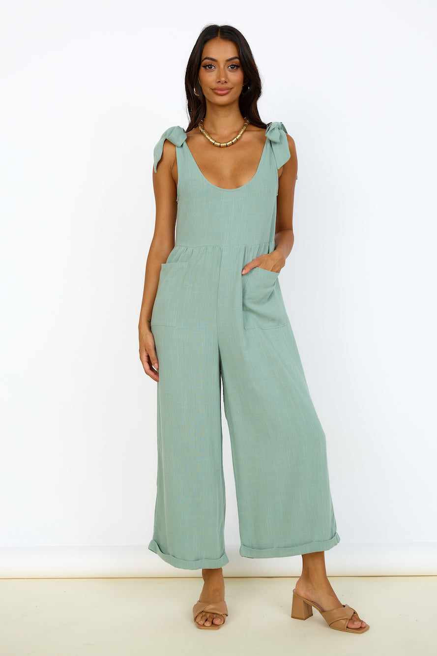 Be Something Jumpsuit Sage-Seaa Fashion