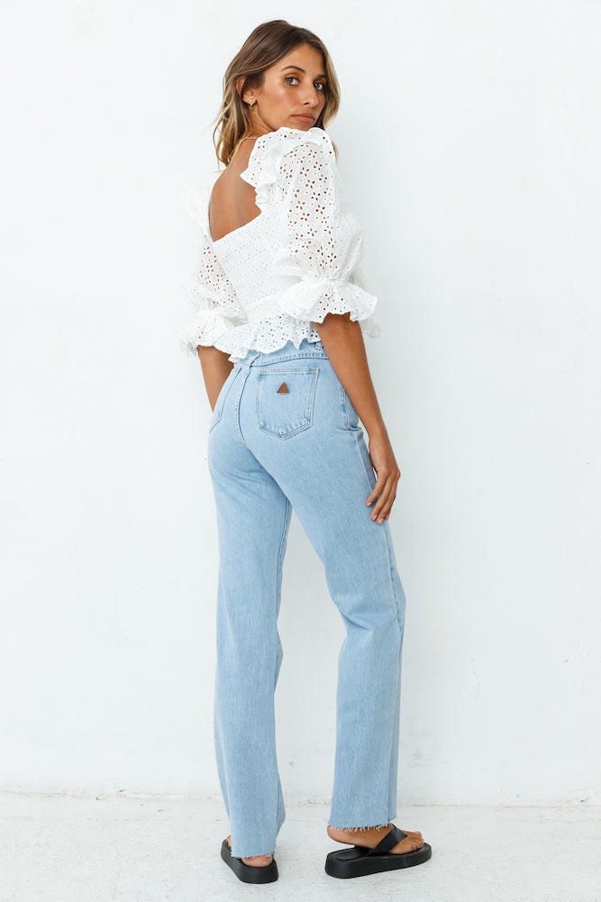 ABRAND A94 High Straight Walkaway Jeans-Seaa Fashion