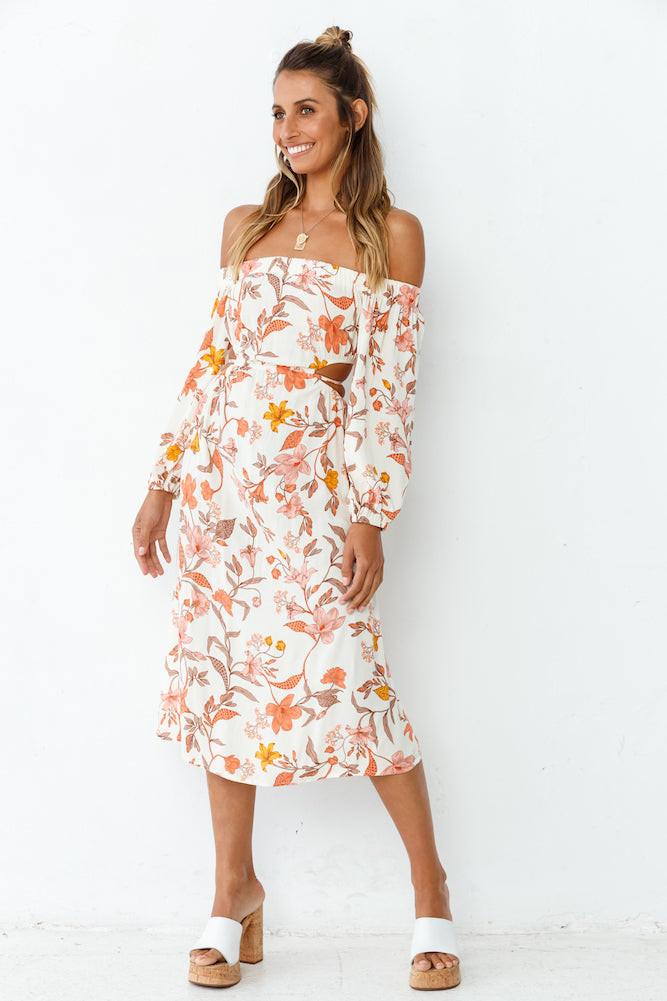 Sweet Caramel Midi Dress-Seaa Fashion