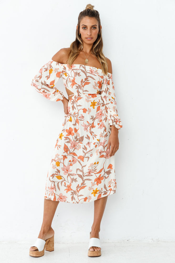 Sweet Caramel Midi Dress-Seaa Fashion