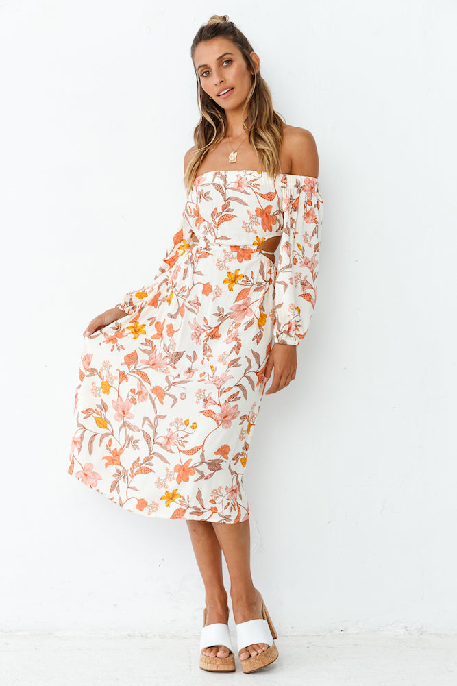 Sweet Caramel Midi Dress-Seaa Fashion