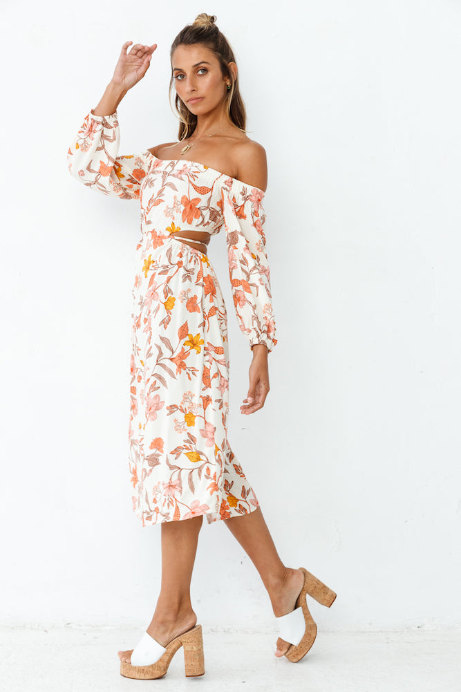 Sweet Caramel Midi Dress-Seaa Fashion