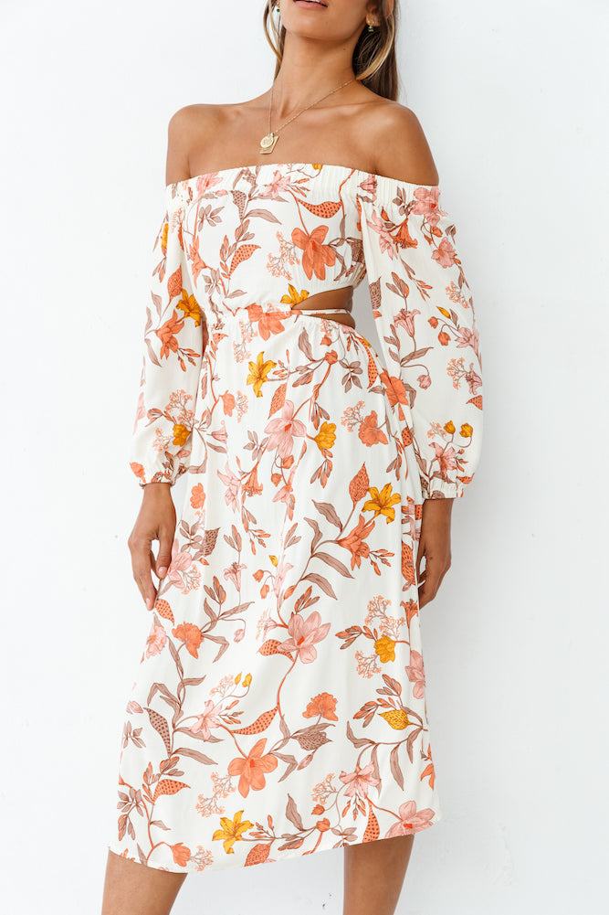 Sweet Caramel Midi Dress-Seaa Fashion