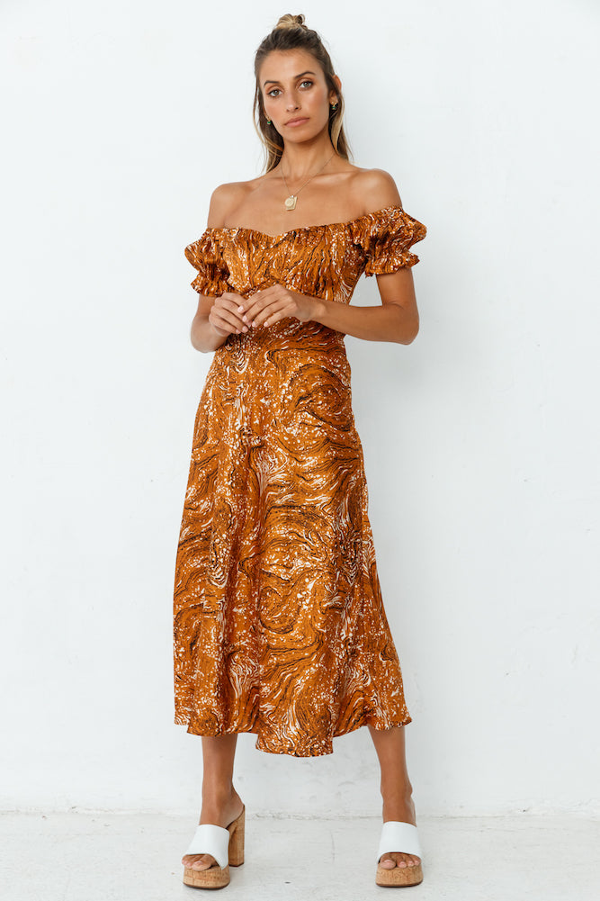 Through The Sand Maxi Dress Rust-Seaa Fashion