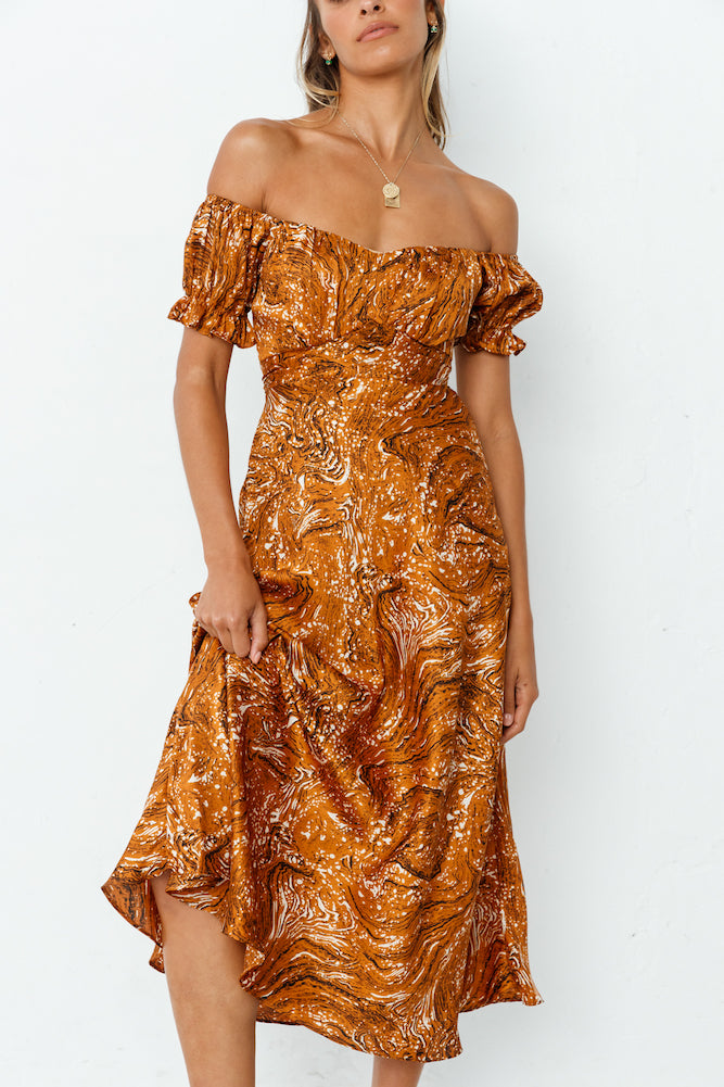 Through The Sand Maxi Dress Rust-Seaa Fashion
