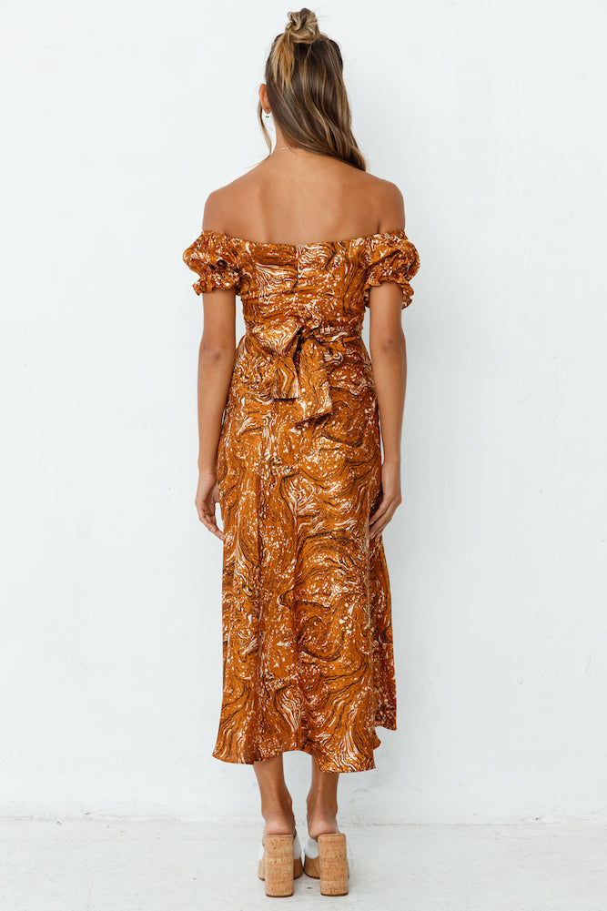 Through The Sand Maxi Dress Rust-Seaa Fashion