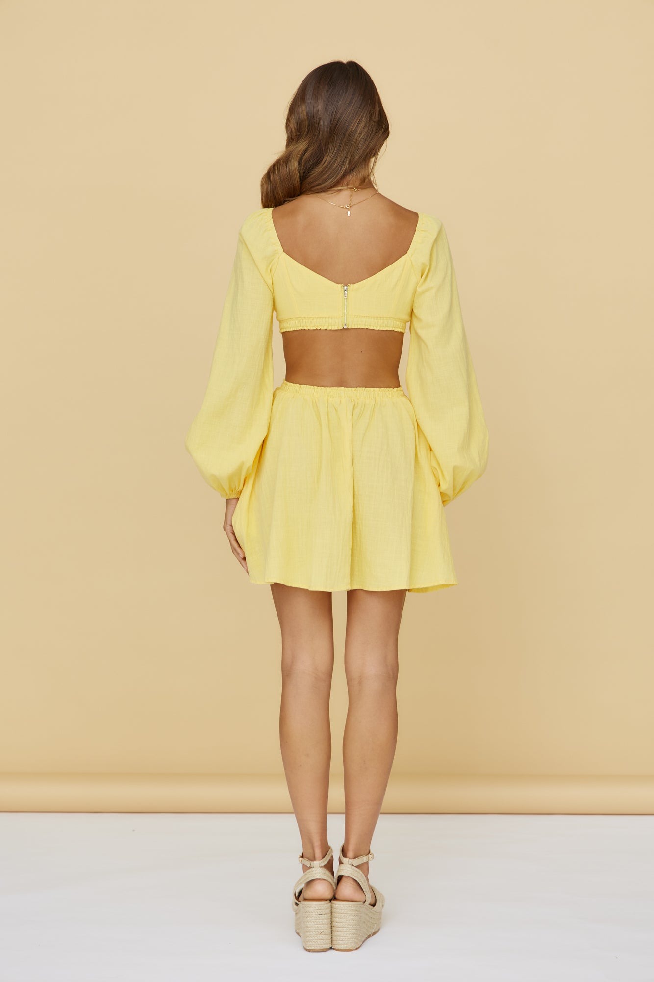 SEVEN WONDERS Tinsley Mini Dress Yellow-Seaa Fashion
