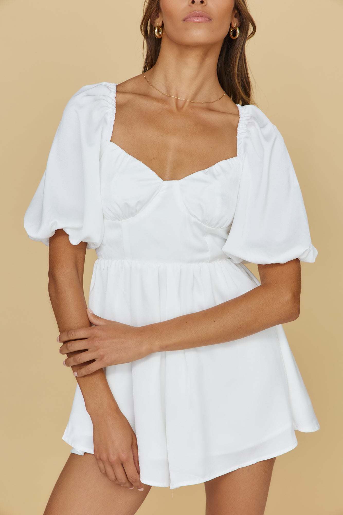 Wishes And Dreams Romper White-Seaa Fashion