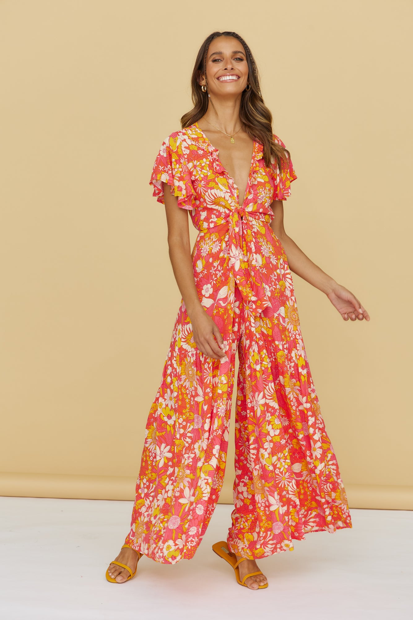 From Eve Jumpsuit Orange-Seaa Fashion