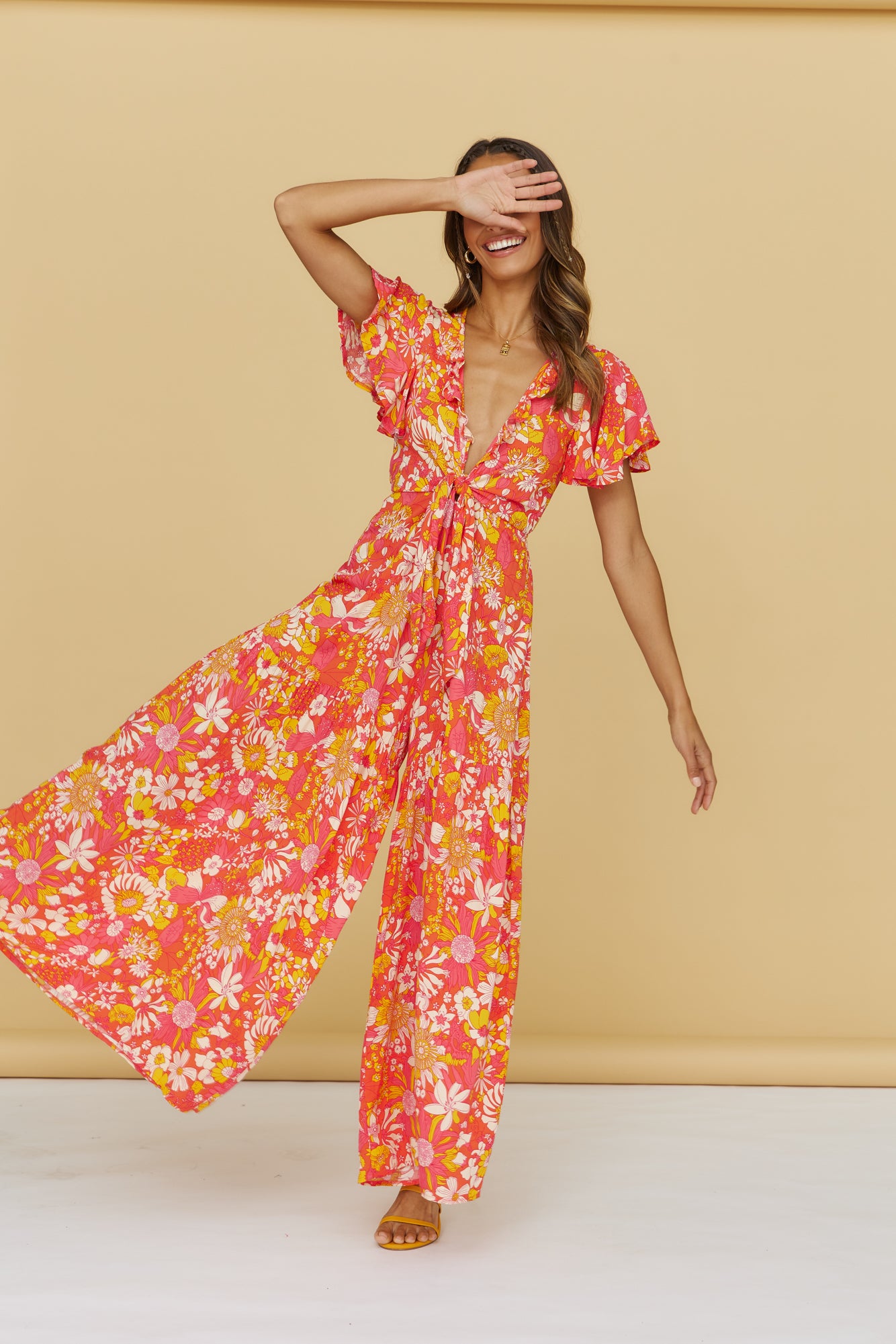 From Eve Jumpsuit Orange-Seaa Fashion