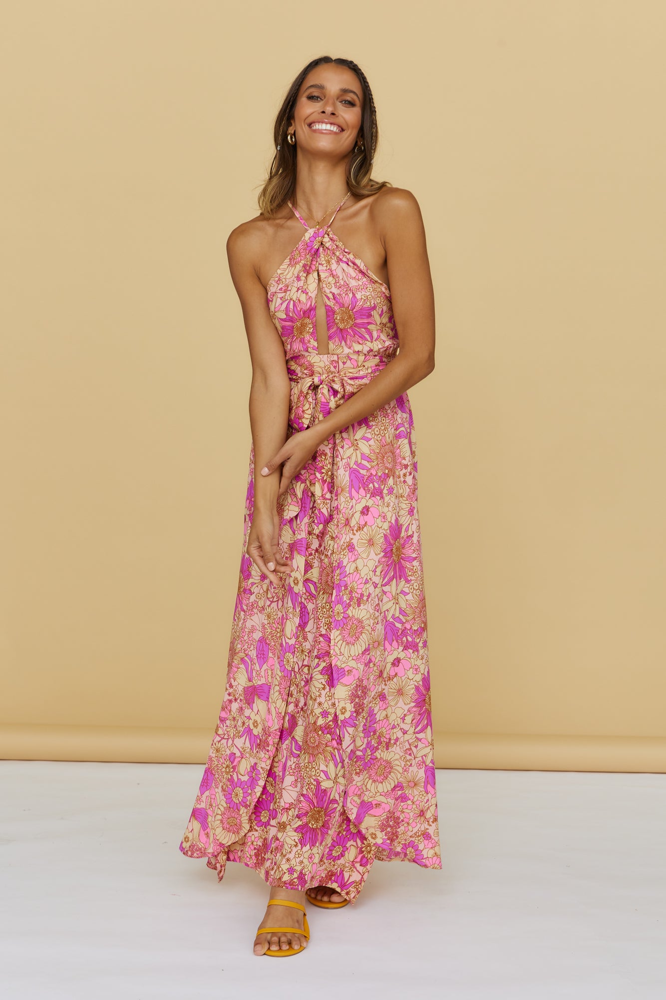 Sunset Shadows Maxi Dress Purple-Seaa Fashion