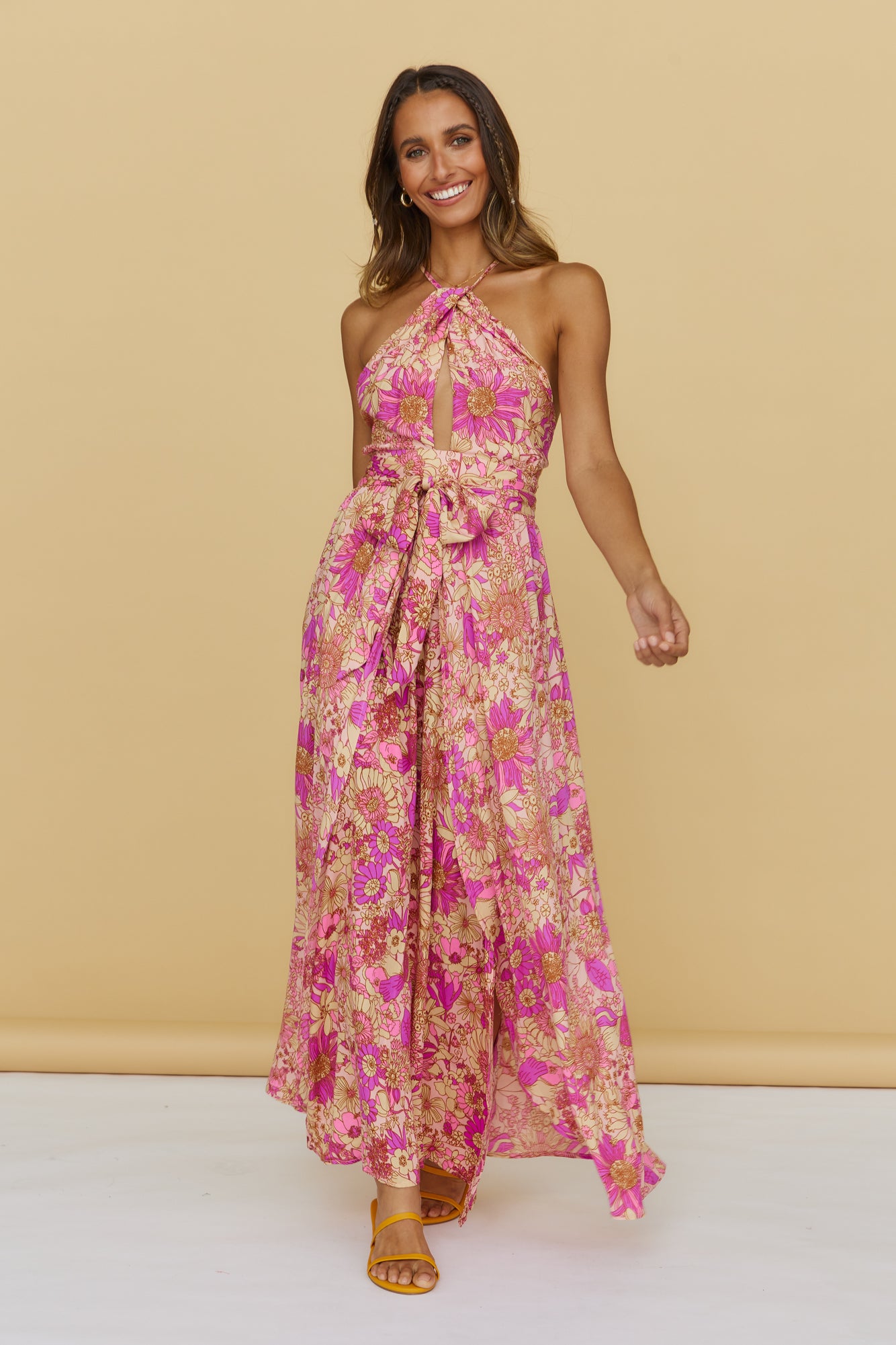 Sunset Shadows Maxi Dress Purple-Seaa Fashion