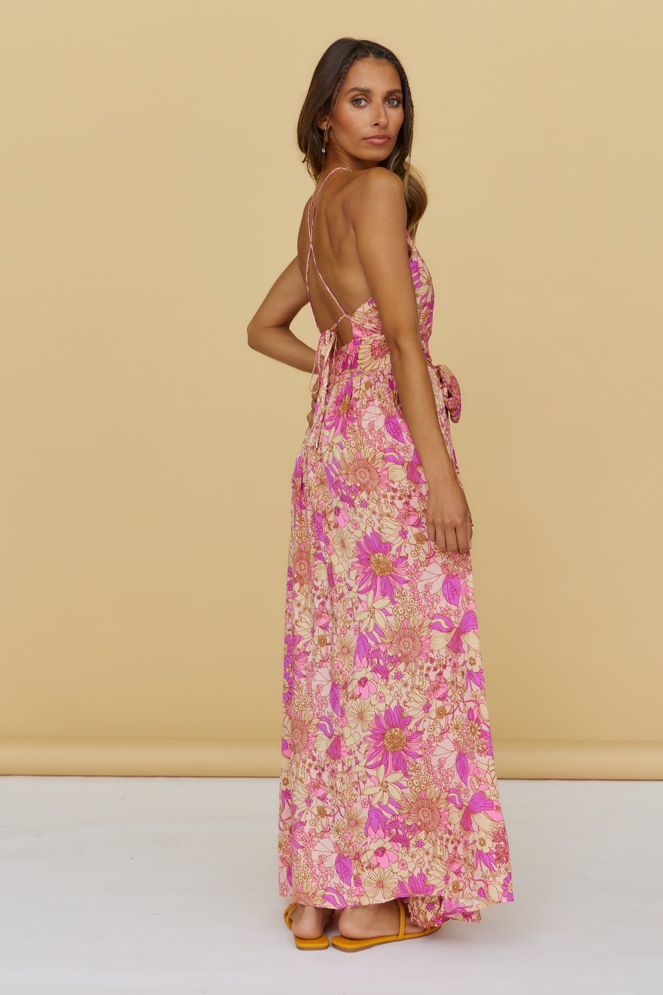 Sunset Shadows Maxi Dress Purple-Seaa Fashion