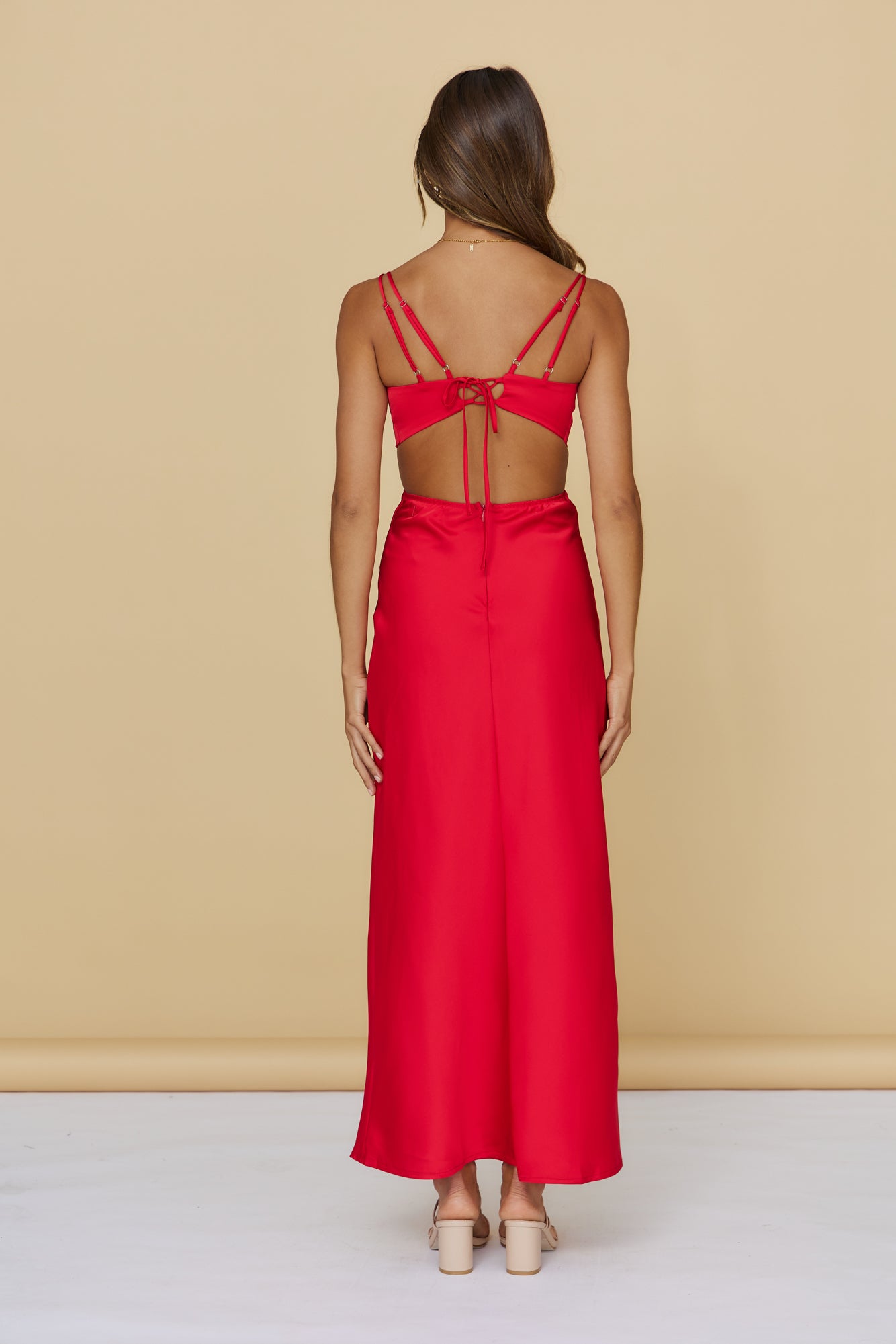 Unknown Sender Maxi Dress Red-Seaa Fashion