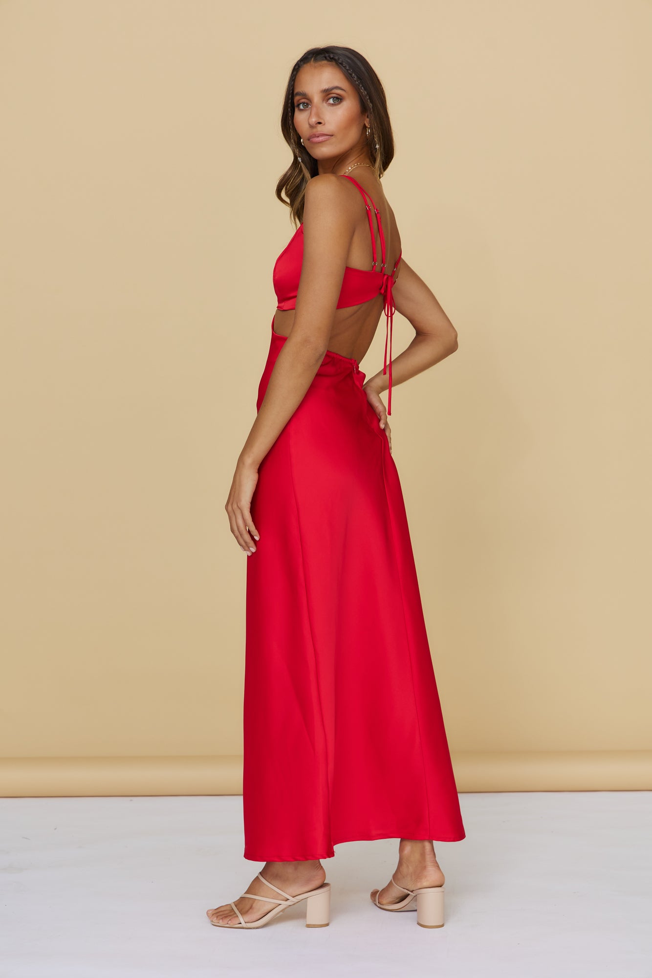 Unknown Sender Maxi Dress Red-Seaa Fashion