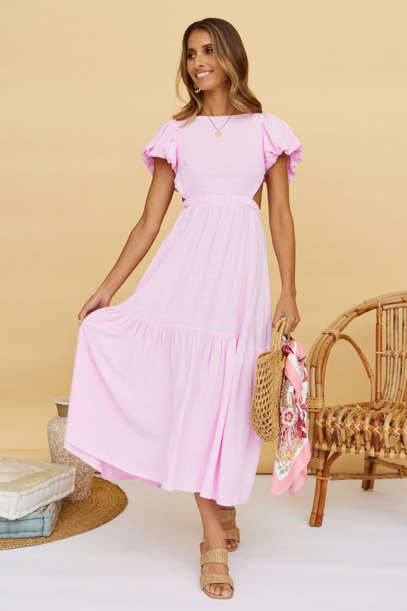 Different Notion Maxi Dress Pink-Seaa Fashion