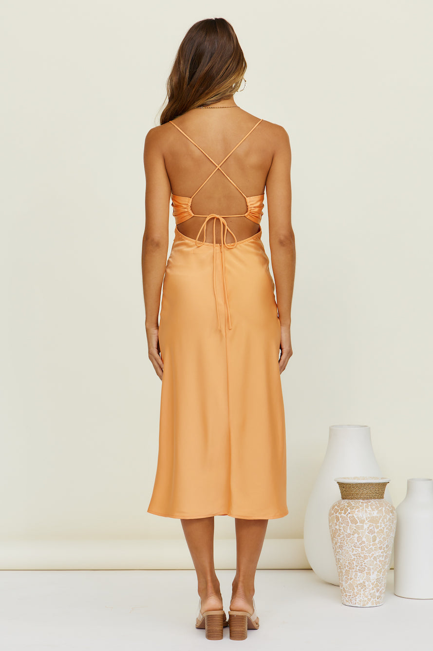 Anura Midi Dress Orange-Seaa Fashion