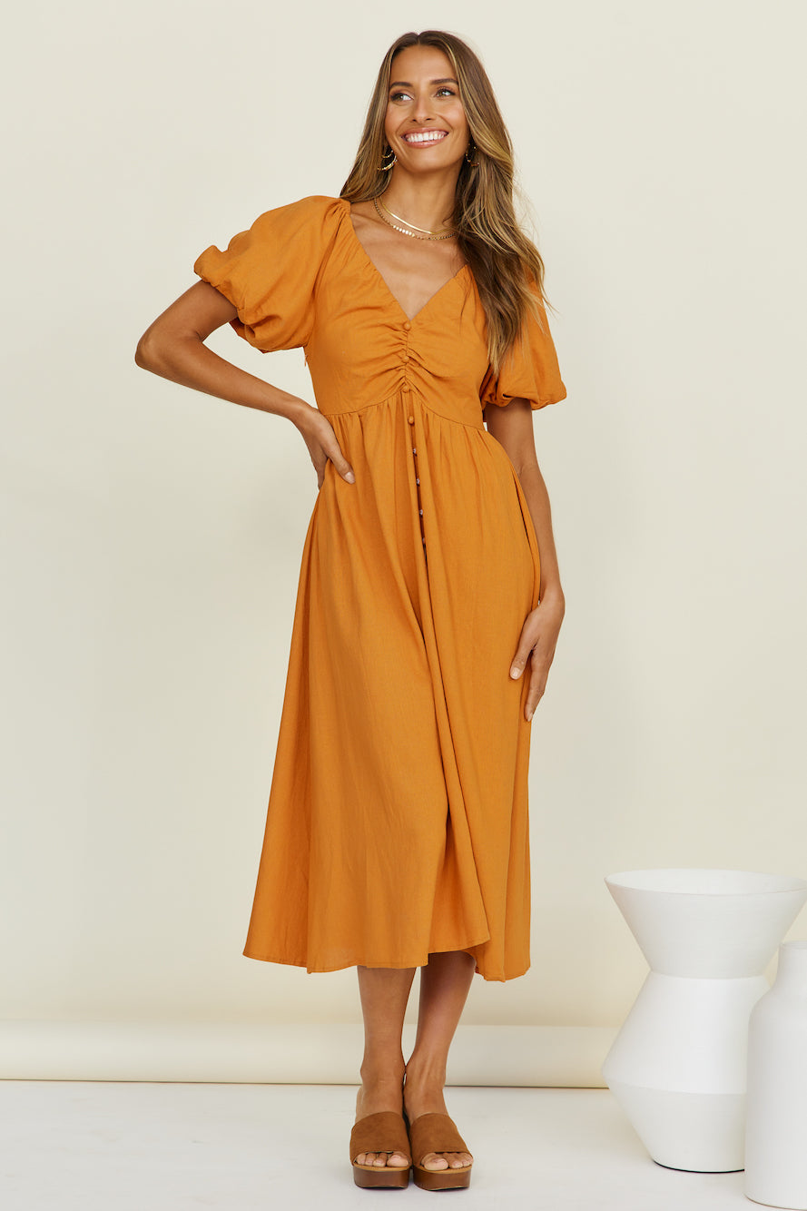 Sunlight Maxi Dress Tan-Seaa Fashion