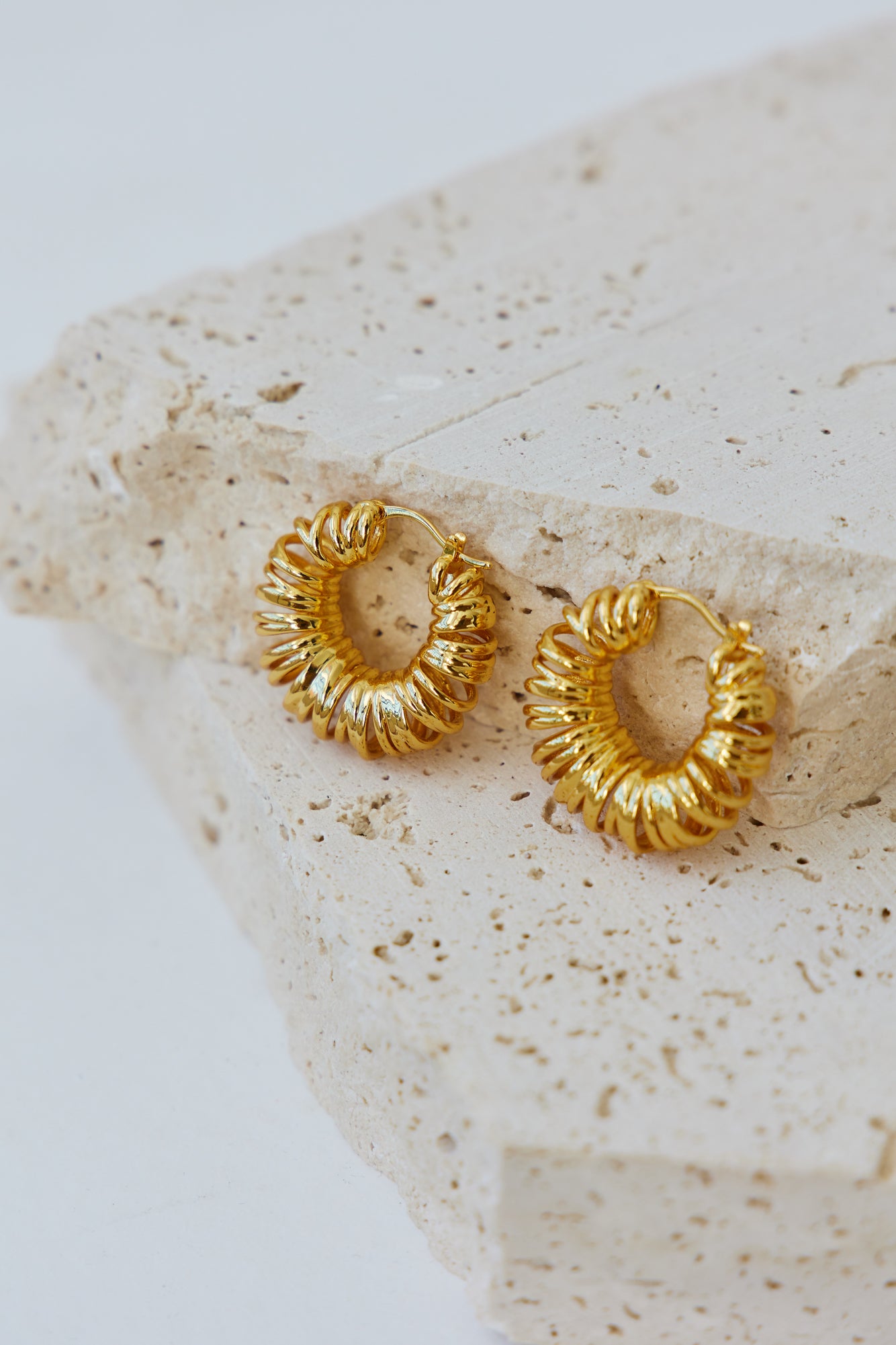 18k Gold Plated Spiriel Earrings Gold-Seaa Fashion