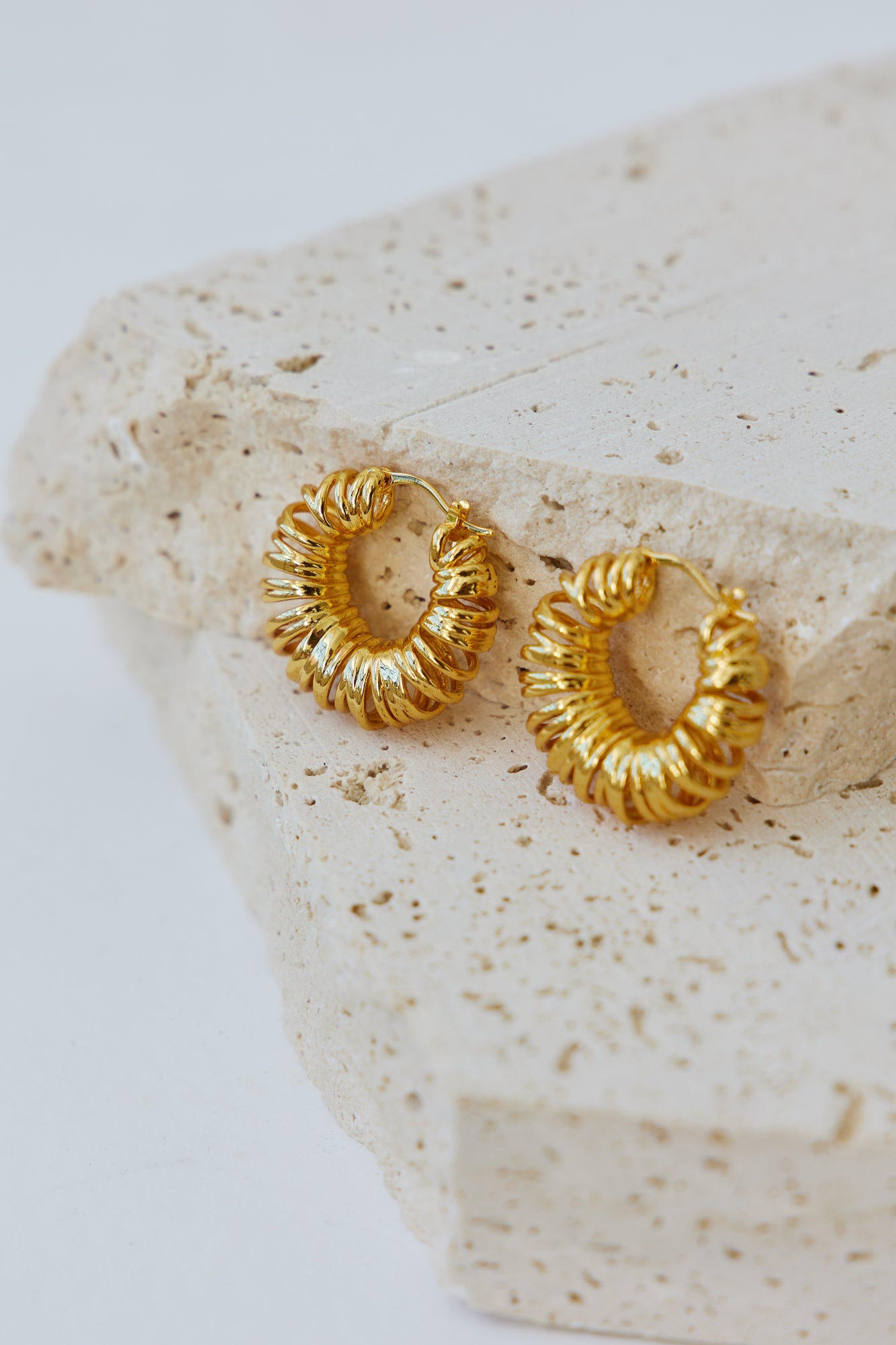 18k Gold Plated Spiriel Earrings Gold-Seaa Fashion