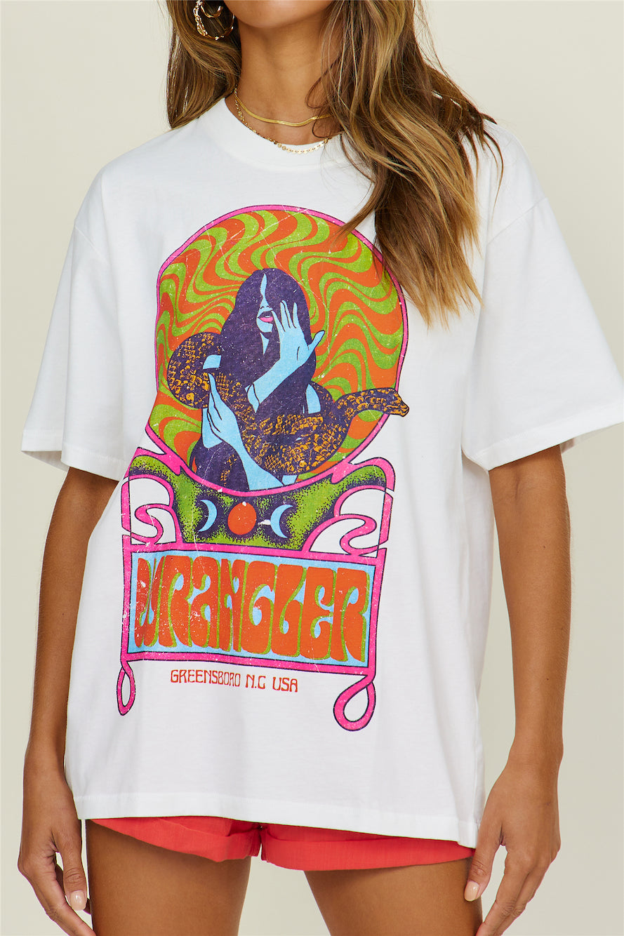 WRANGLER Serpent Muse Tee White-Seaa Fashion