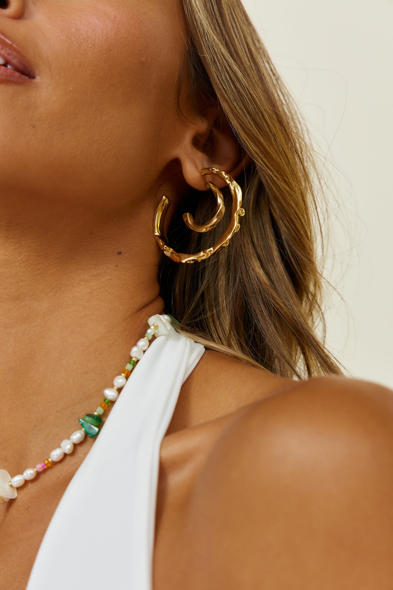 18K Gold Plated Love Like The Sun Earrings Gold-Seaa Fashion