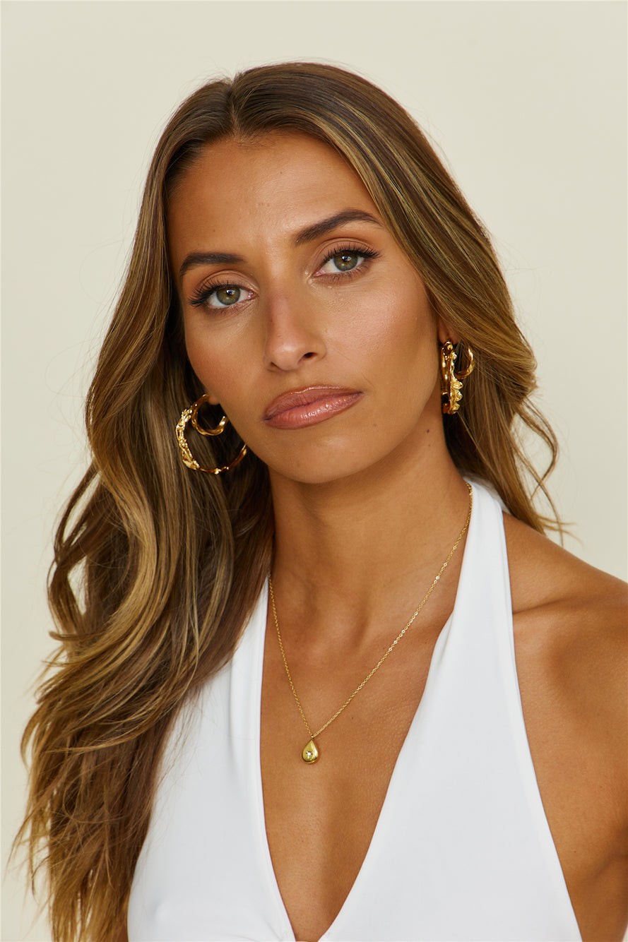 18k Gold Falling Stars Necklace Gold-Seaa Fashion