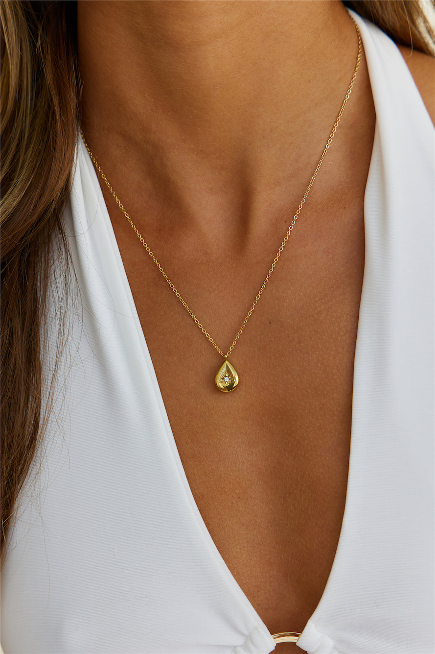 18k Gold Falling Stars Necklace Gold-Seaa Fashion