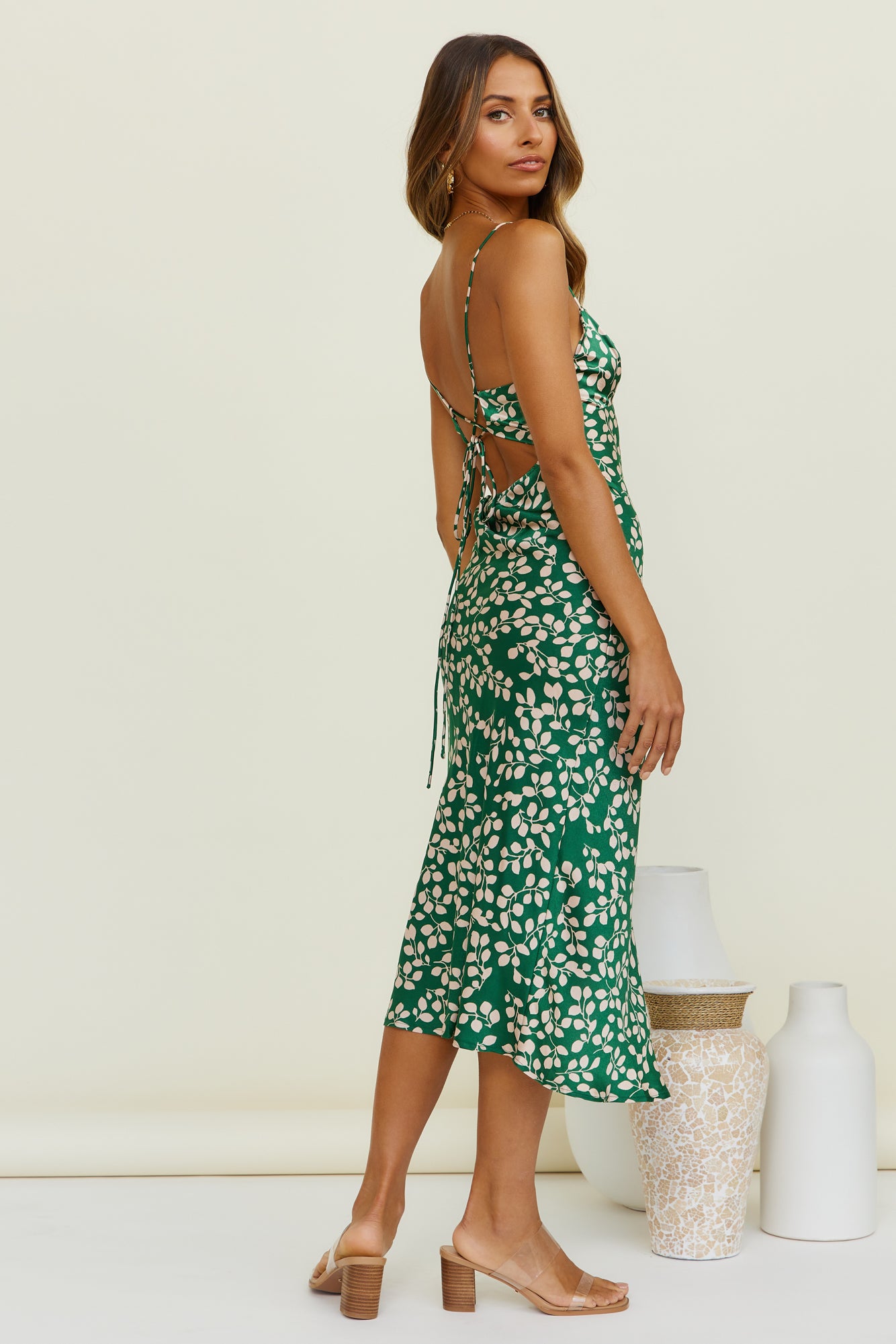Climbing Vines Maxi Dress Green-Seaa Fashion