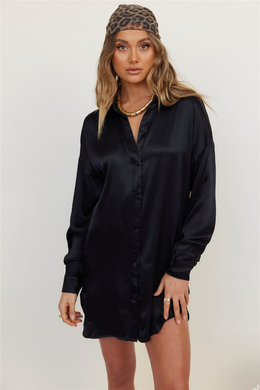 SNDYS Mystic Shirt Dress Black-Seaa Fashion