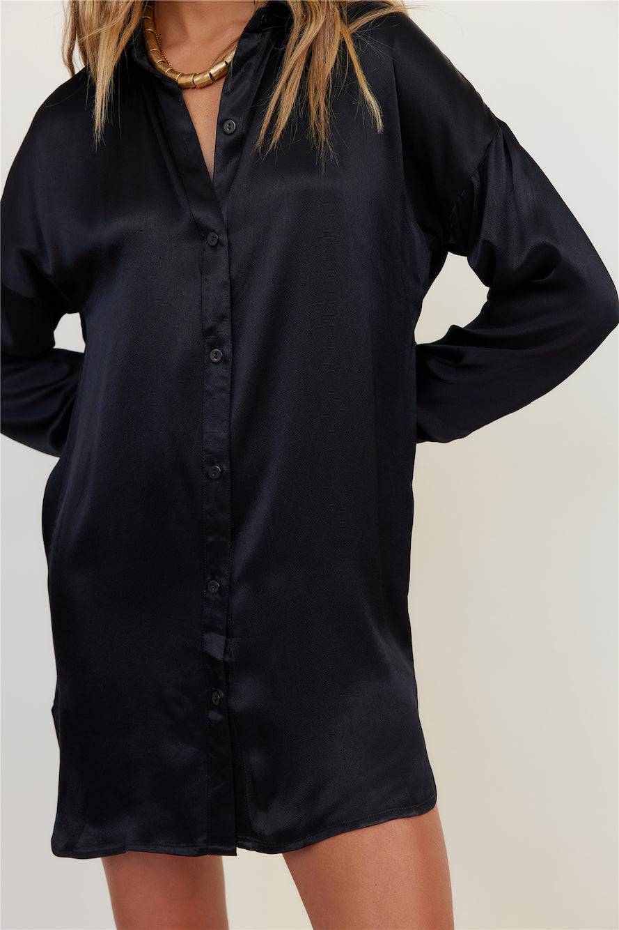 SNDYS Mystic Shirt Dress Black-Seaa Fashion