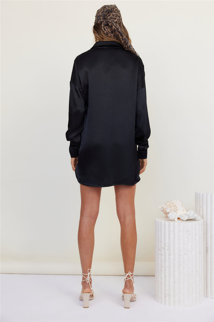 SNDYS Mystic Shirt Dress Black-Seaa Fashion